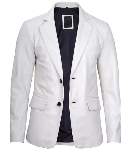 Herren weiß leder blazer 100 - leder, 100%