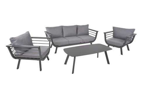 Gartenloungeset cedric tlg - gartenloungeset, 4-tlg