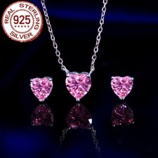925 Sterling Silber Rosa Herz