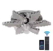 Großer LED Deckenventilator mit Beleuchtung LED Kronleuchter Leuchte verstellbar Wind + Fernbedienung