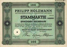 Philipp Holzmann AG 1933 Frankfurt Main Hessen Kirchheim Würzburg Kinding 100 RM