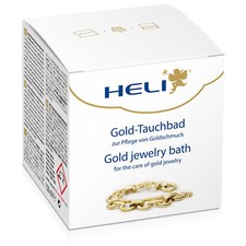 Heli Gold Bad Tauchbad mit Waschkorb Pflegetuch zur Pflege von Goldschmuck