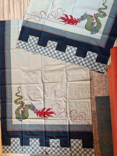 Vorhangschals mit drachen - mit,