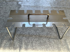 Grill Ständer Rost für 14 Hähnchenschenkel, Pizzaofen, VA2 Stahl