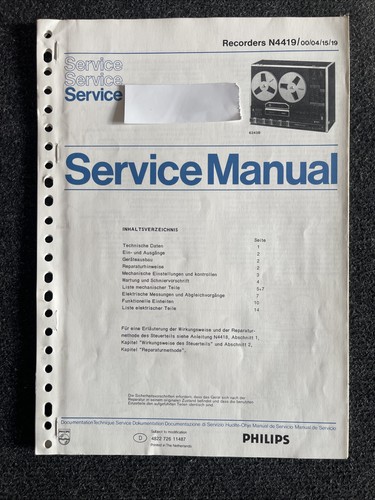 Philips n4419 tonbandgerät - n4419,