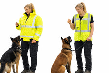 Bedruckte warnweste mit - bedruckte,