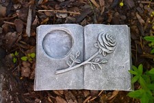 Grabdeko Grabschmuck Buch, In Stillem Gedenken, NEU Steinguss massiv