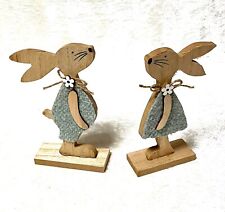 Ostern Hase 2er Set Holz Deko