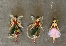 3x Gisela Graham Ballerina Fee  Engel Weihnachtsschmuck Christbaumschmuck