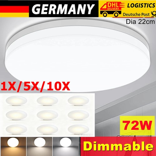 10x dimmbar led deckenleuchte - led,
