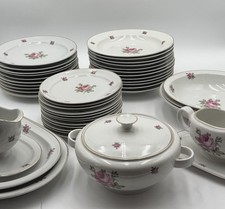 umfangreiches Kaestner Saxonia Speiseservice Essservice Geschirr Blümchen
