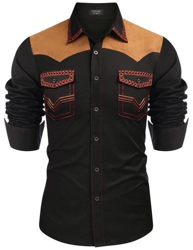 Herren westerncowboyhemd - herren,