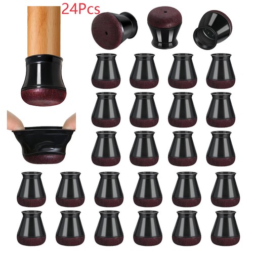 24x stuhlbein mit filz - stuhlbein,