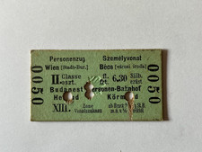 EK24, alte Fahrkarten, Bahn, Reichsbahn, Personenzug, Wien-Becs, 1888