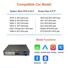 für NTG4.5 NTG4.7 Mercedes W204 W212 A C E Klasse Wireless Carplay Android Auto