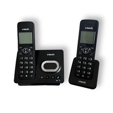 VTech CS2051 Schnurlostelefon mit Anrufbeantworter und 2 Mobilteilen - Schwarz