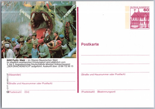 Bildpostkarte ganzsache - bildpostkarte,,