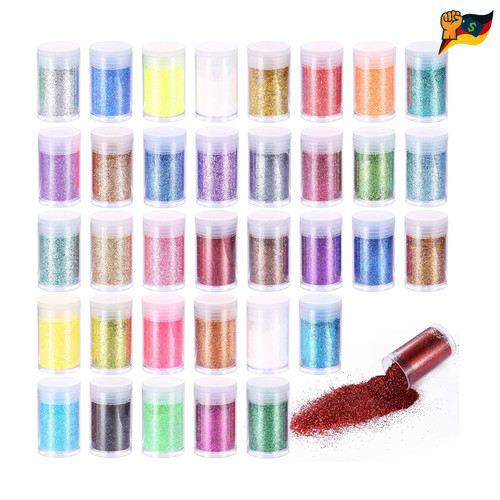 Glitzerpulver set farben - glitzerpulver, 36