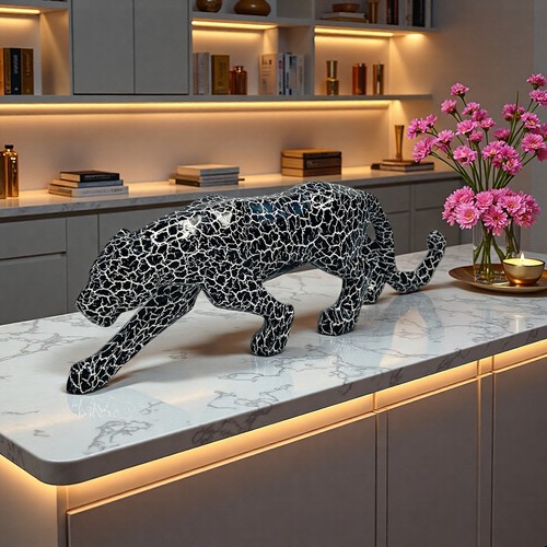 Moderne leopard skulptur - leopard, deko