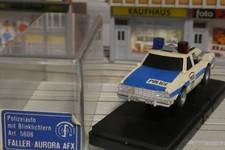 FÜR FALLER AMS  AFX  GPLUS 5608 POLIZEIAUTO MIT BLINKLICHTERN NEUWERTIG IN BOX