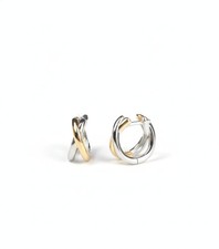 925 Silber Creolen Vergoldet