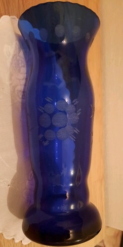 Kobaltblaue glasvase mit - glasvase,
