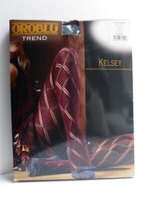 OROBLU Trend KELSEY Strumpfhose aus Wolle mit Lochmusterung Ottanio/dk-grün L/XL