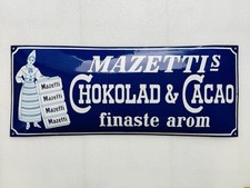 Emailschild Mazetti Schokolade