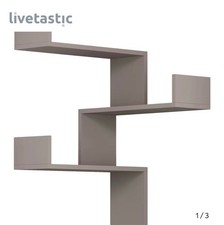Livetastic Eckregal  Beige  B/H/T 60/90/22cm - Wandboard  Wandregal Hängend
