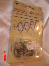 Gardinenzubehör, 10 Ringe mit Faltenlegehaken, Edelstahloptik, 16 mm, Set OVP