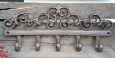 ❤5 er Hakenleiste  Wandhaken  Gusseisen Shabby Antiklook verschnörkelt Romantik❤
