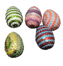 Palietten Ei aus Styropor 2