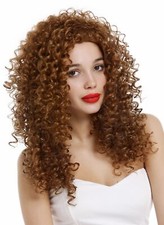 Perücke Damen lang Lockenpracht extrem lockig voluminös Locken Blond Rotblond