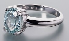 Schmuck Ring Weißgold 375 Aquamarin 2,5ct RW18 Ä353
