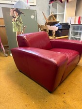 sessel leder rot