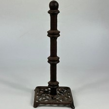 Vintage französischer schwerer freistehender Küchenrollenhalter aus Gusseisen Retro Ständer