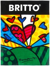 Romero Britto: Decke / Kuscheldecke "A NEW DAY", neu, ca. 200 x 150 cm