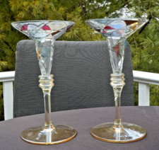 2 PartyLite Gefärbtes Glas