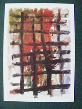 Postkarte Ansichtskarte Kunst Malerei Gemälde Sammlung Georg Baselitz alt