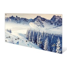 banjado Wandgarderobe 80x40cm aus Glas Motiv Design Flurgarderobe mit 5 Haken