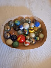 31 Stück alte, Murmeln, mehrfarbig,  verschiedene Größen. 