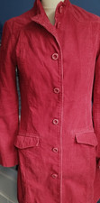 BODEN Cord Kord Mantel rot Stehkragen gefüttert Baumwolle Größe 38 M TEXT LESEN 