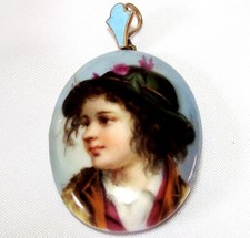 altes Emaille Medaillon