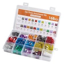 168Pcs Mini&Standard Kfz Sicherung Set für PKW/Wohnmobil/LKW/Motorrad Auto 2-40A