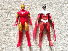 2x Marvel Superhelden Actionfiguren Iron Man & Falcon original von Hasbro