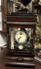 Vintage große kugelförmige Mystery Weight Rolling Ball 4 Glas Tisch Manteluhr