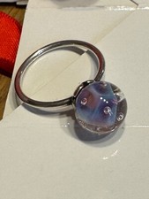 Trollbeads Aurora silver ring, size 54