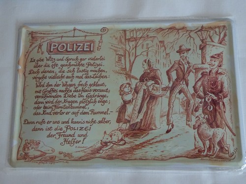 Polizei berufe blechschild - polizei,, berufe,