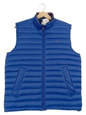 Tommy Hilfiger Herren Steppweste Blau Gr. 48/M Casual Logo Gesteppt
