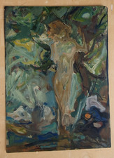 Julius SEYLER  -  Leda mit dem Schwan - großformatig, signiert